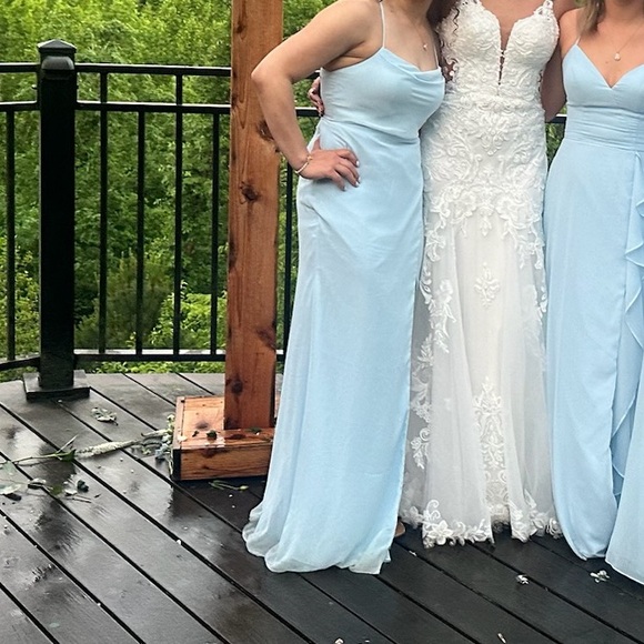 Azazie size 2 sky blue dress - Picture 2 of 2